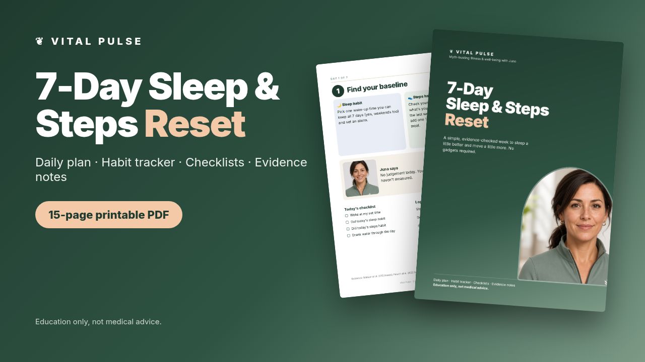 7-Day Sleep & Steps Reset printable PDF cover